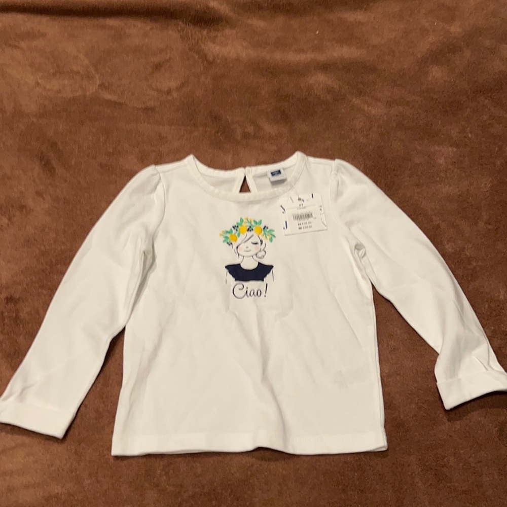 NWT 2T Janie and Jack Ciao long sleeved thirt